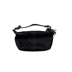 Coach black monogram mini purse